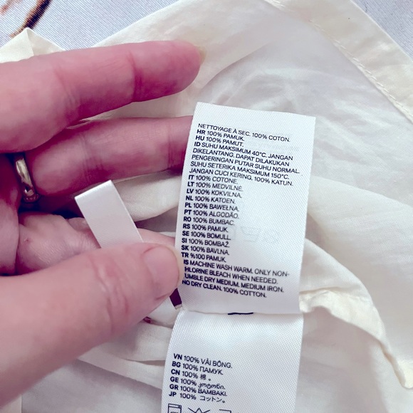 H&M organic cotton ivory blouse - Picture 5 of 9